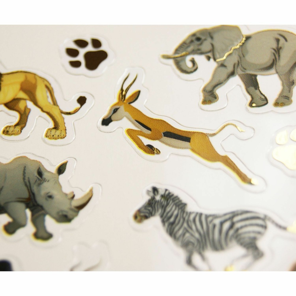 Autocollants - animaux de la savane - 1,8 cm