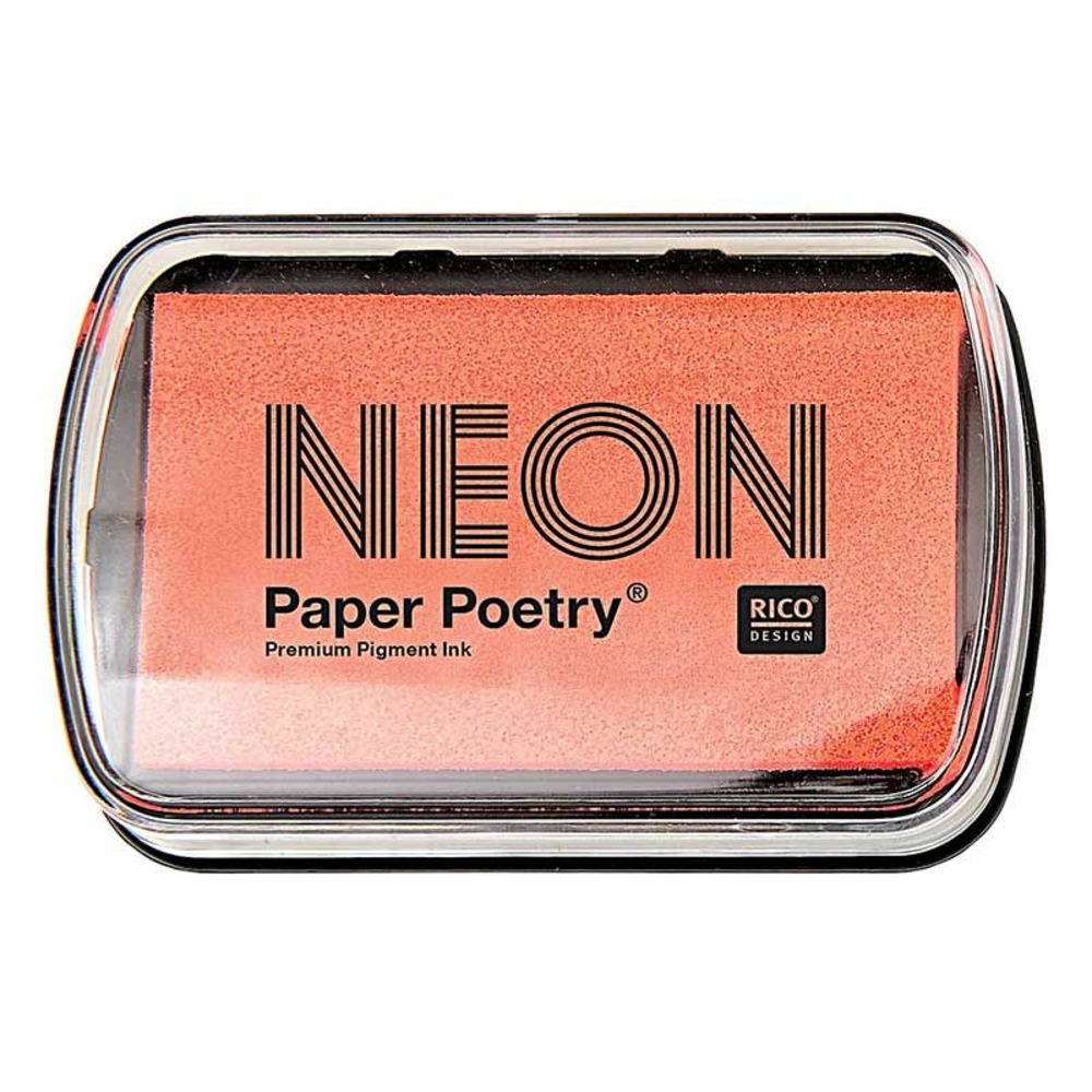 Tampon encreur rouge fluo 9 x 6 cm