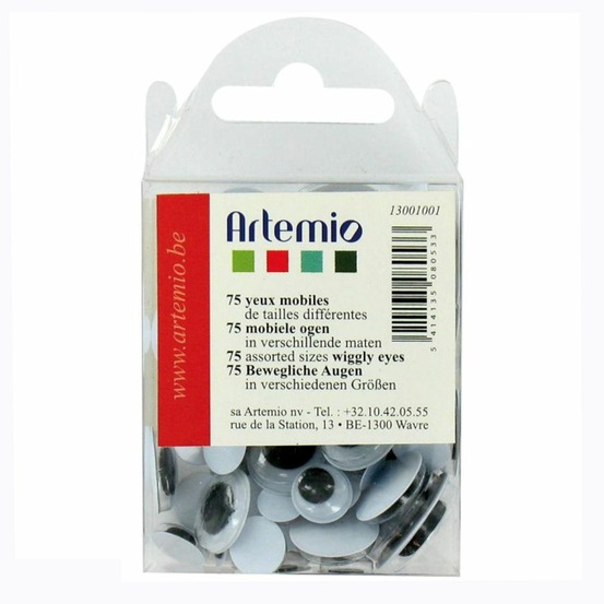 150 yeux mobiles 0,7 à 2 cm à coller