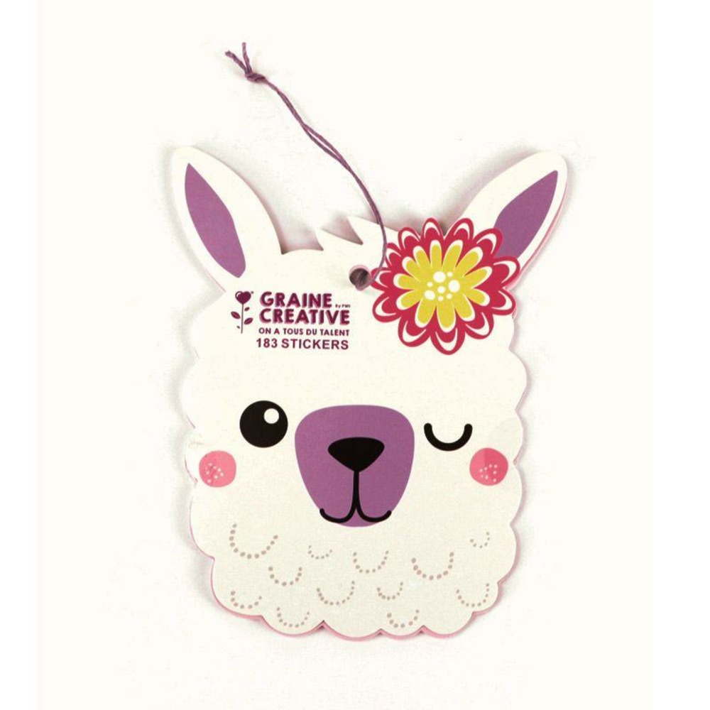 Carnet de 183 stickers - lama