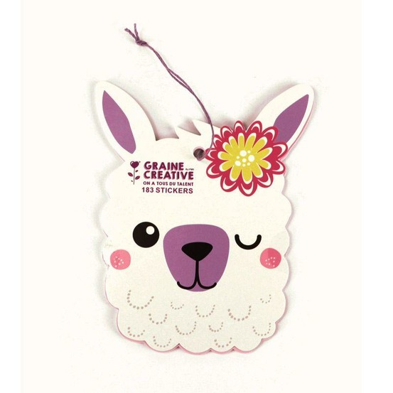 Carnet de 183 stickers - lama