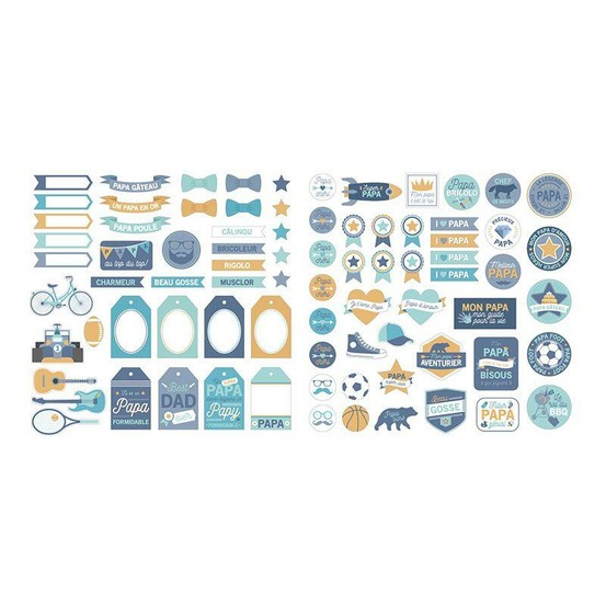 Formes découpées en papier - papa