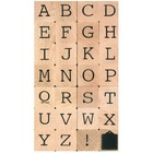 Tampons bois - alphabet en majuscules