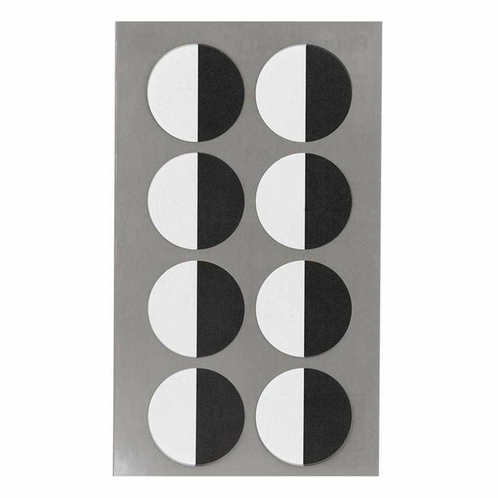 32 autocollants yeux ronds blanc et noir - 2,5 cm