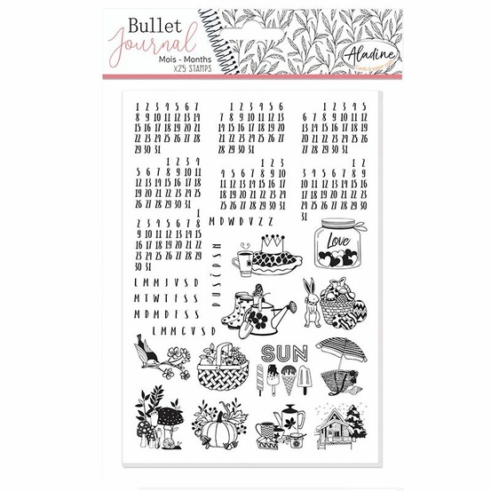 Tampons mousse pour agenda - mois universels