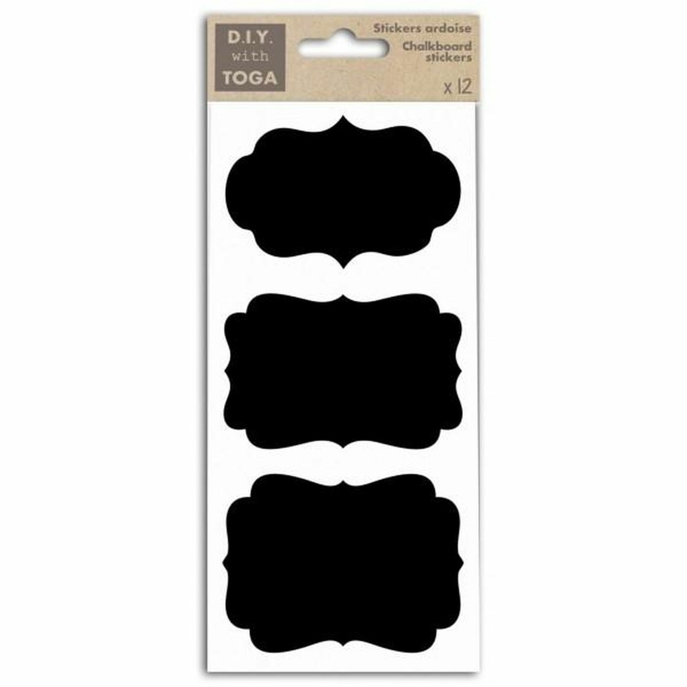 24 stickers ardoise baroque