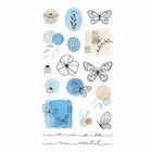 Stickers epoxy fleurs & papillons
