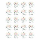 300 stickers ronds fleurs oui ø 3,5 cm