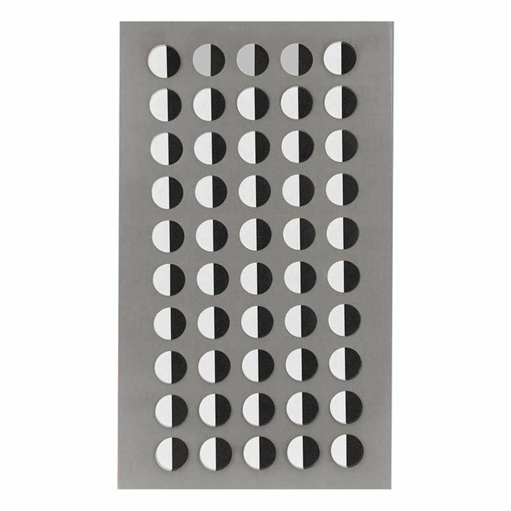 200 autocollants yeux ronds blanc et noir - 0,8 cm