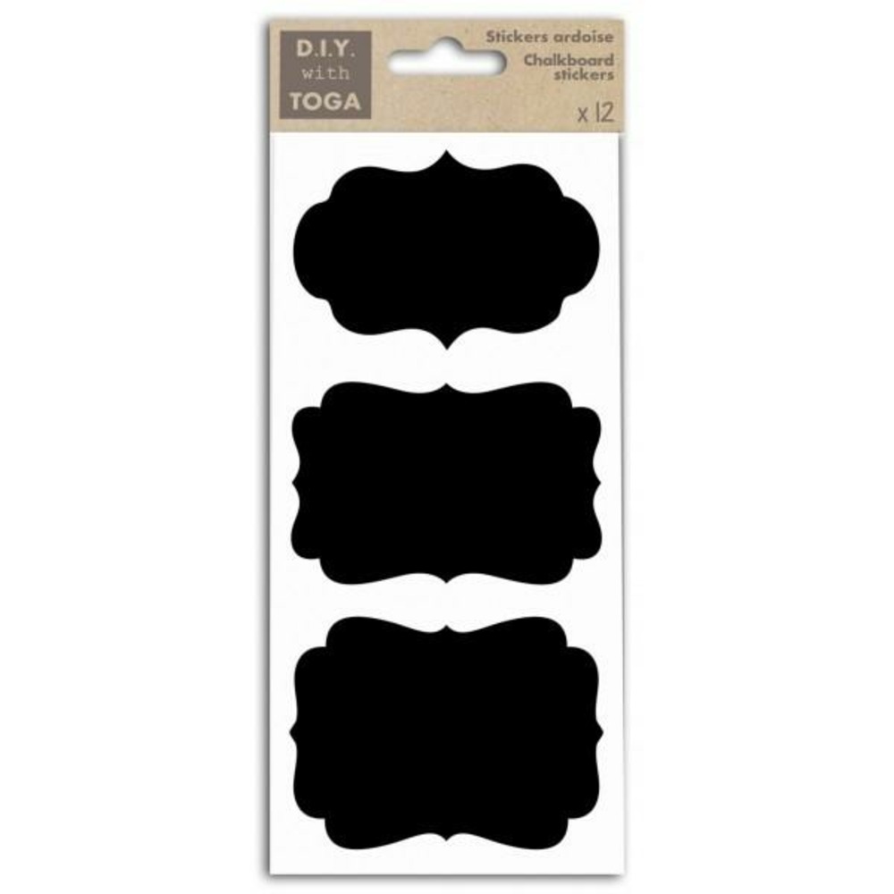 12 stickers ardoise baroque