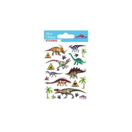 Autocollants - jurassic dinosaures - argenté - 1,8 cm