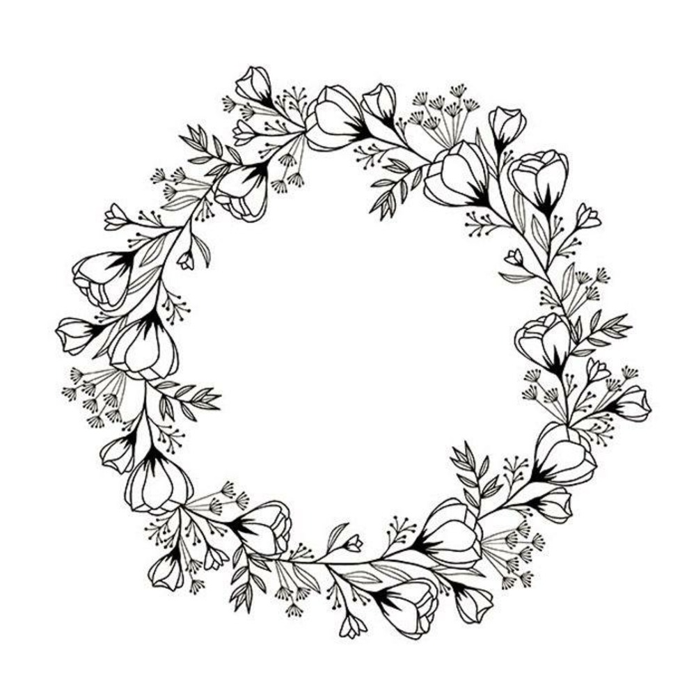 Tampon bois couronne de fleurs ø 10 cm