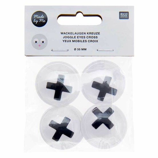 Yeux mobiles ø 35 mm - croix