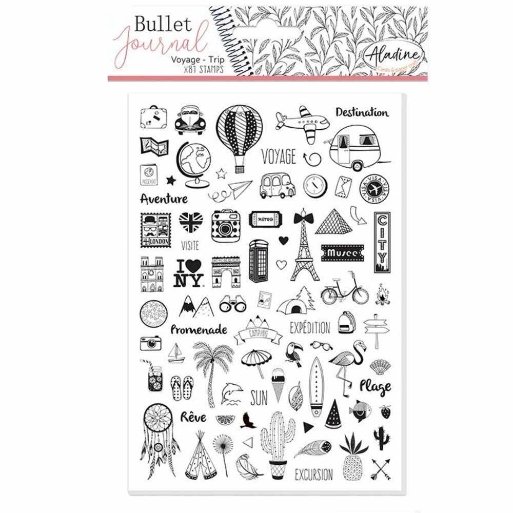 Tampons mousse pour carnet de voyage