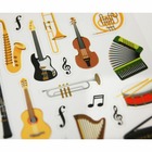 Stickers - instruments de musique - 1,8 cm