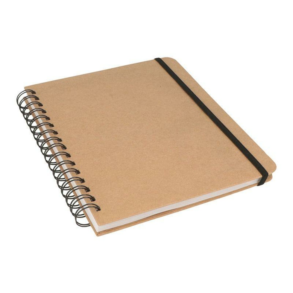 Carnet de notes kraft quadrillé avec spirales