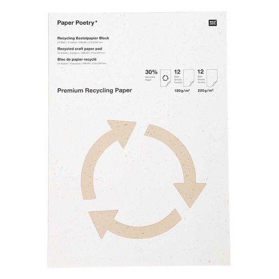 Bloc de papier recyclé a4 de bricolage