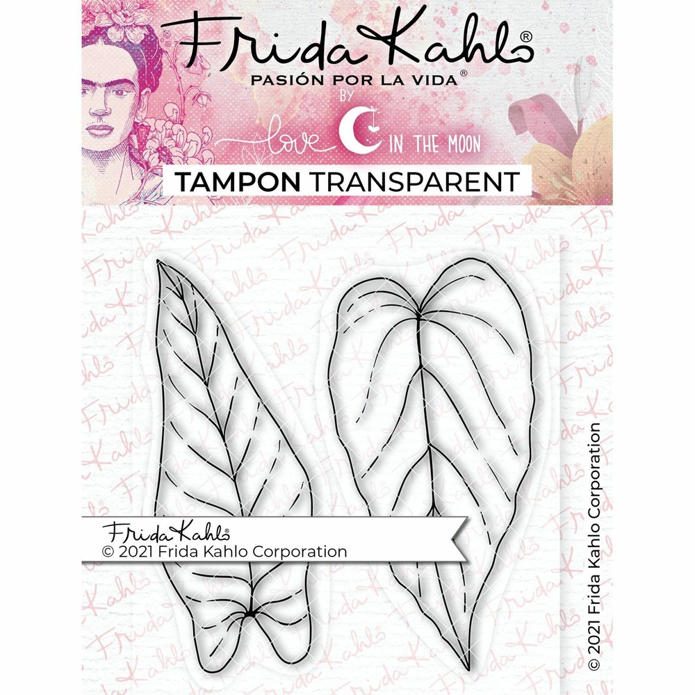 2 tampons transparents - végétal 2 - 9,5 x 6,5 cm