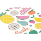 3 feuilles cartonnées de stickers tutti frutti