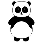 Tampon en bois - panda