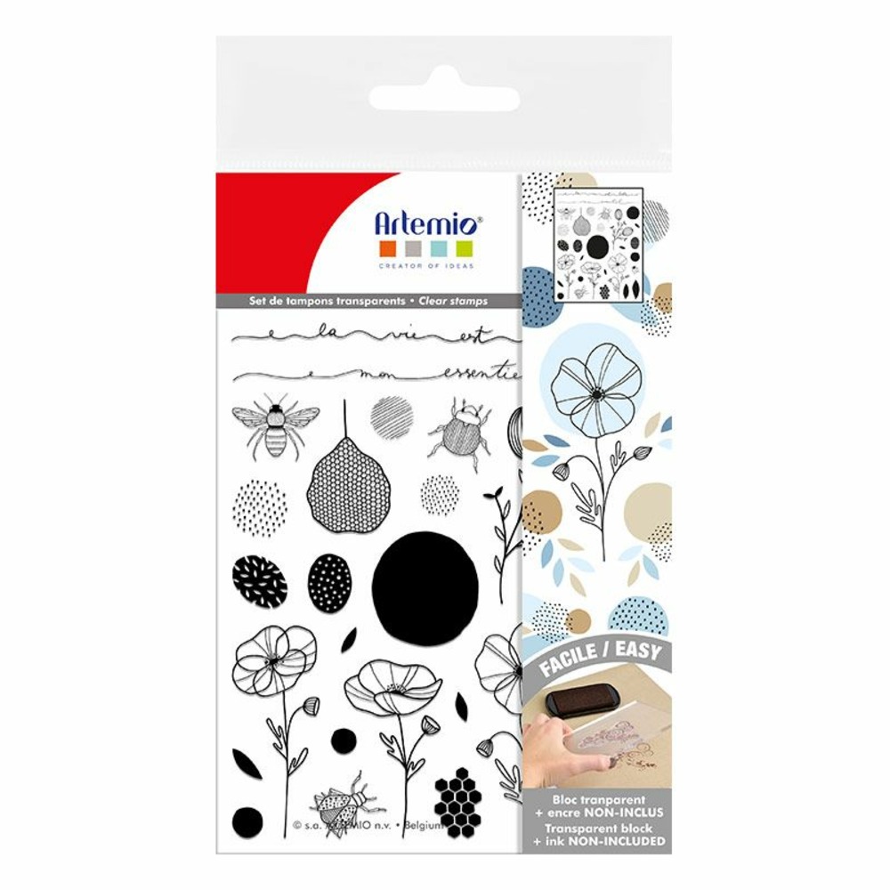 Tampon transparent - végétaux et insectes