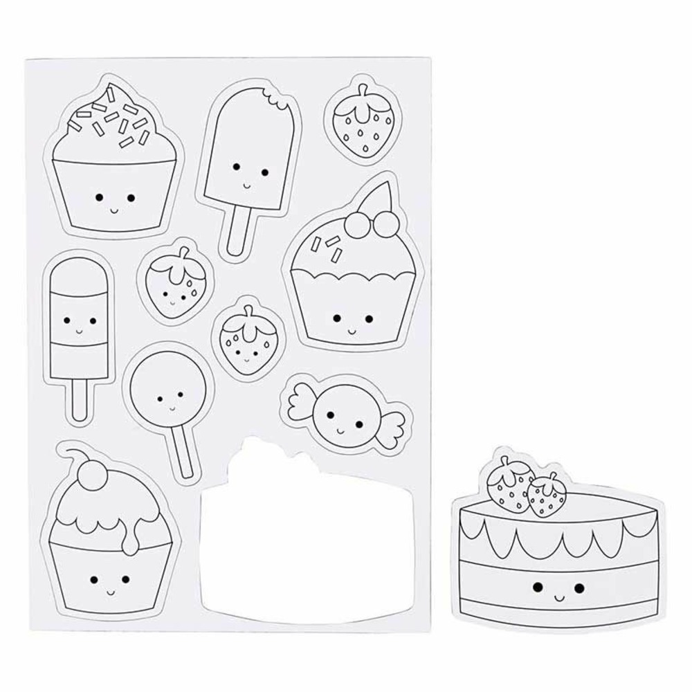 11 magnets blancs à décorer - glace