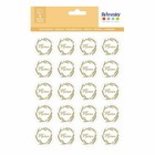 60 stickers ronds dorés merci ø 3,5 cm