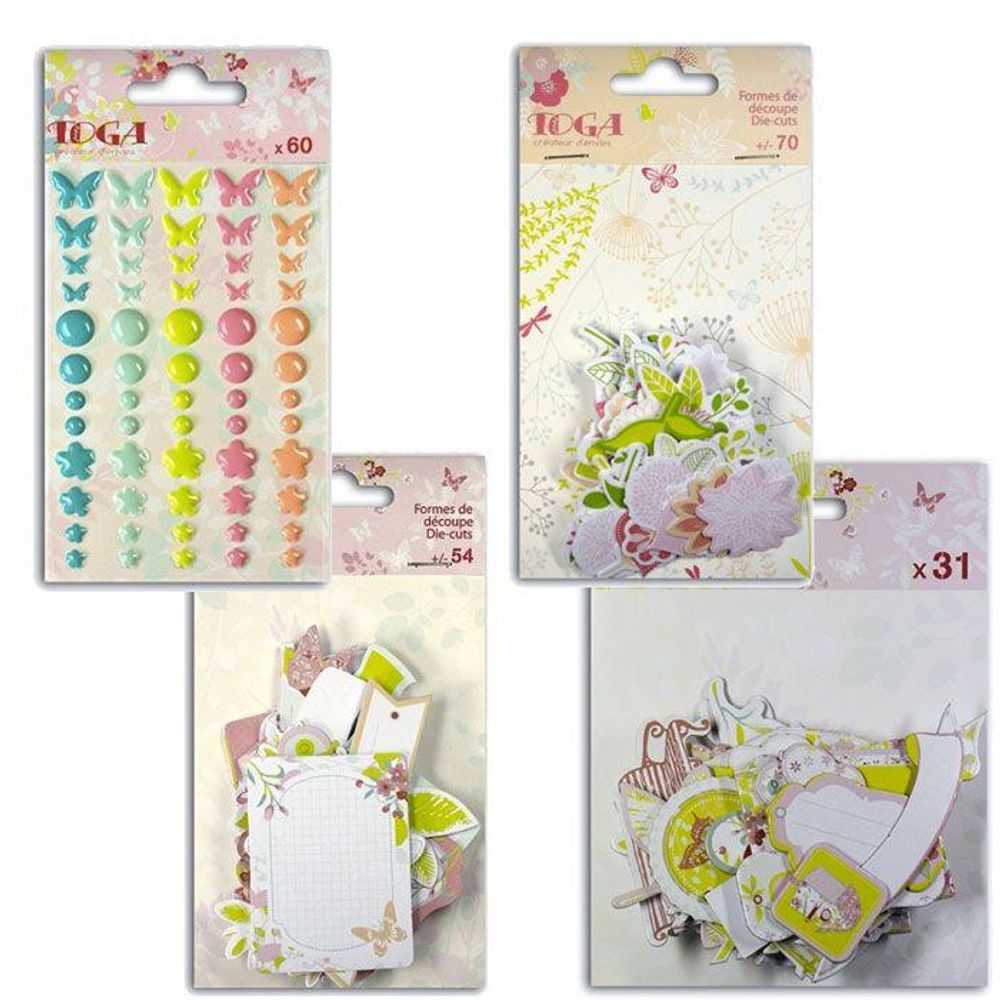 Stickers Et Formes Découpées Draeger Paris - Or Et Blanc - 6 Planches 31x17cm - Scrapbooking