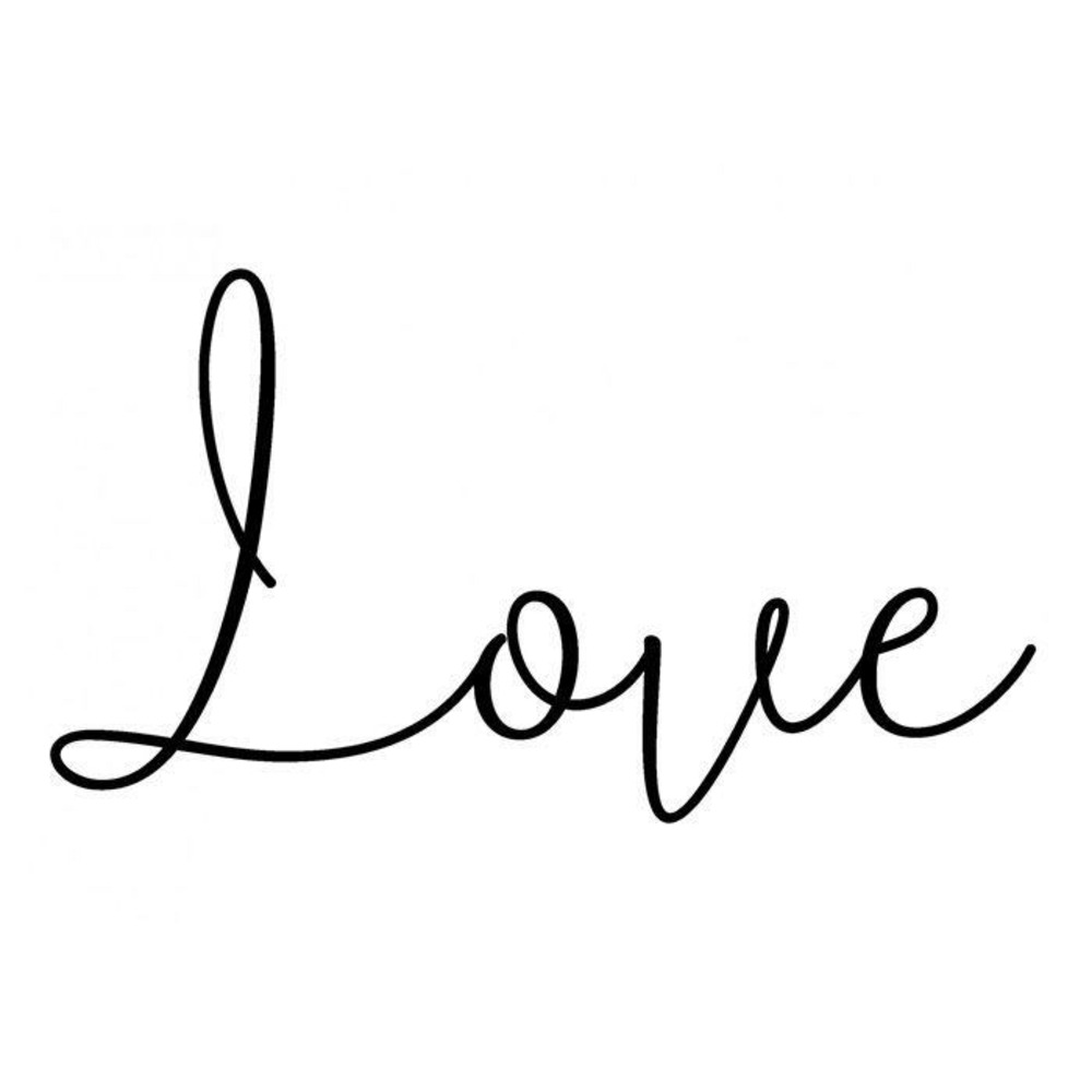 Tampon bois love 3,7 x 5,3 cm