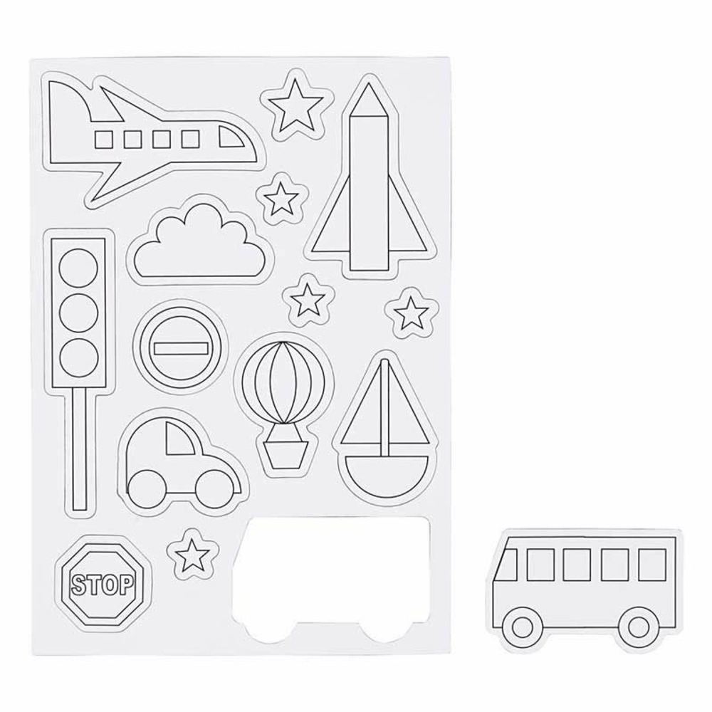 15 magnets blancs à décorer - transport