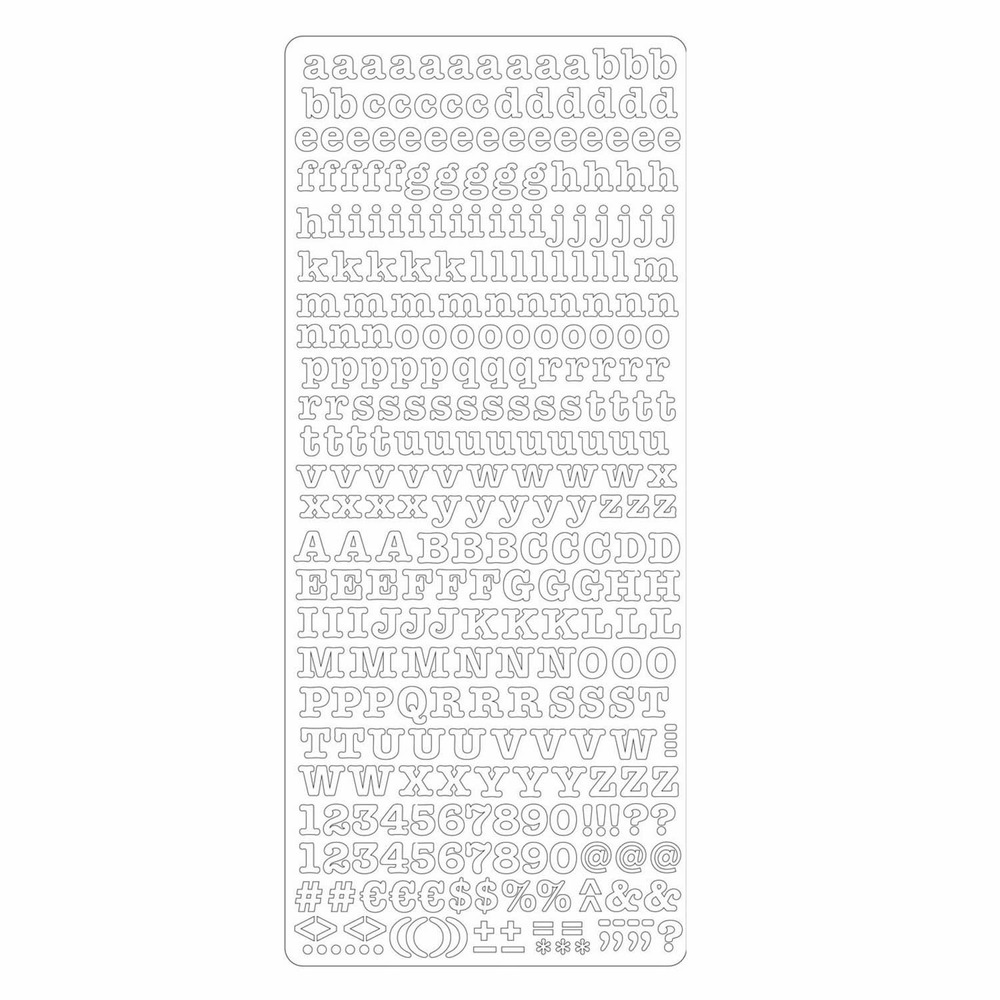 Peel off's alphabet minuscule et majuscule 10,5 x 23,2 cm - rose