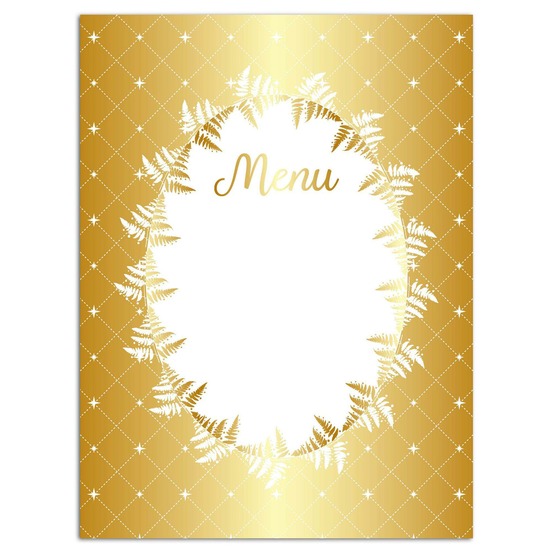 6 menus à personnaliser dorés