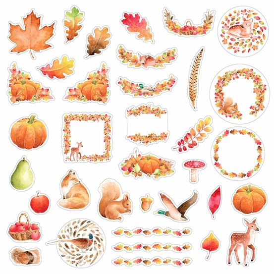 Formes en papier calque - dessins automne