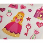 Stickers princesses à paillettes et dorures - 7,5 x 10 cm