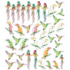 40 formes découpées - oiseaux tropicaux