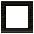 12 stickers carrés 6,3 cm - rayures noires et blanches