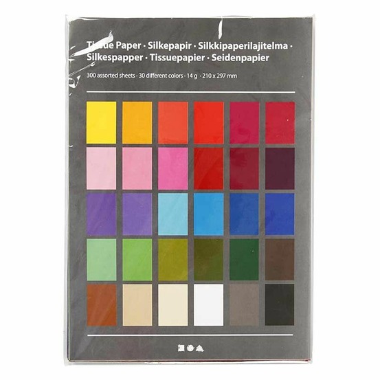 Papier de soie multicolore a4 - 300 feuilles