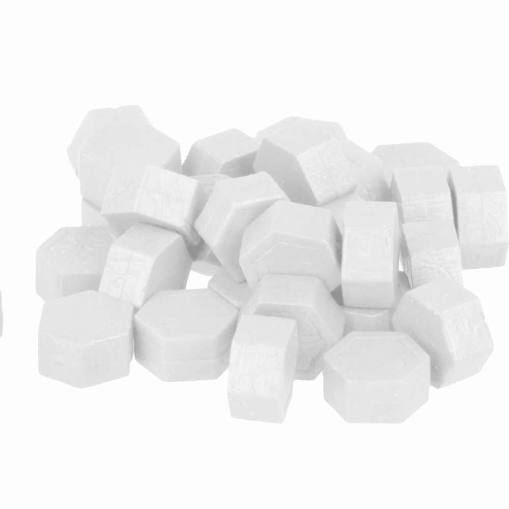 Perles de cire hexagonales 30 g - blanc