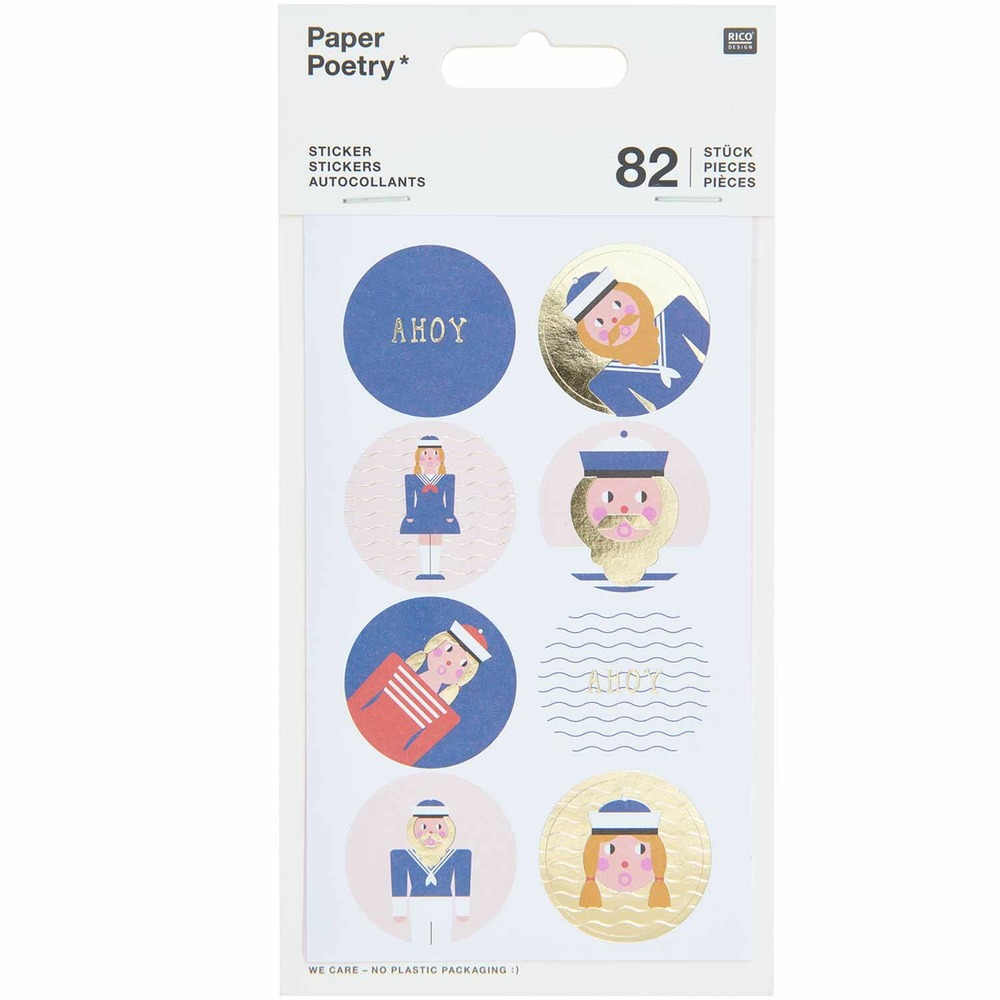 82 autocollants - thème marins