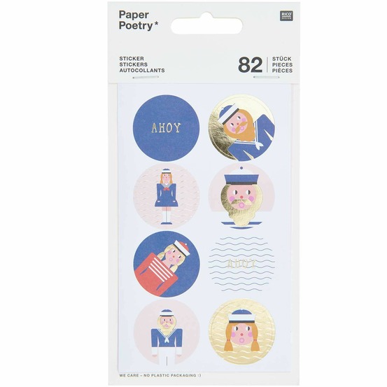 82 autocollants - thème marins