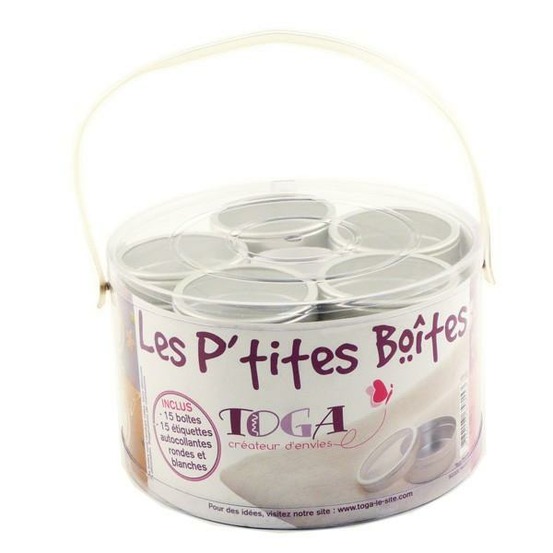 15 boîtes métalliques - couvercle transparent