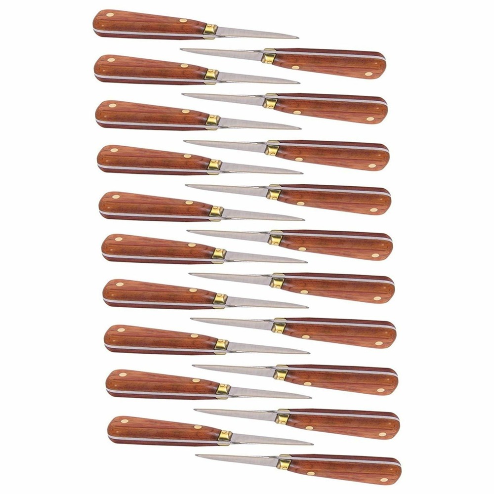 20 lancettes à huîtres avec manche bois 16 cm