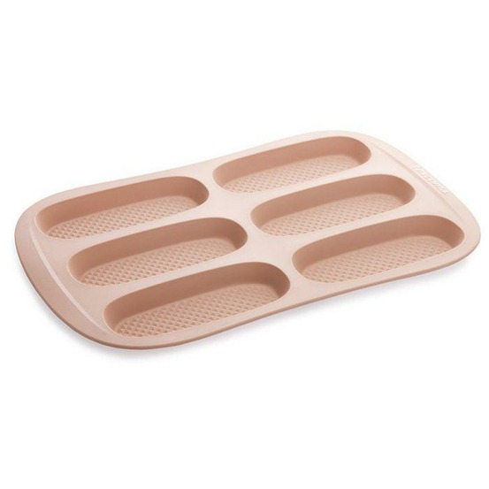 Moule petits pains silicone 6 empreintes 14 x 5,5 cm