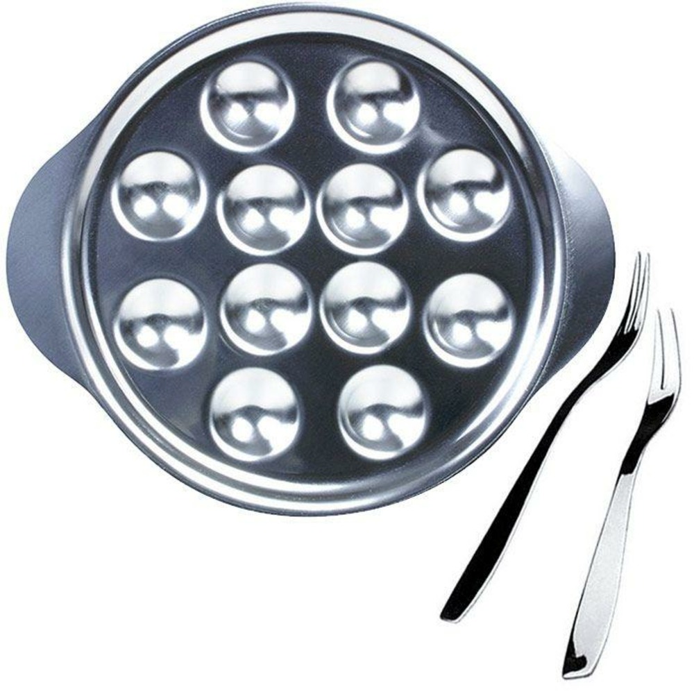 6 pinces & 6 fourchettes à escargots en inox 6 pinces & 6 fourchettes à escargots en inox