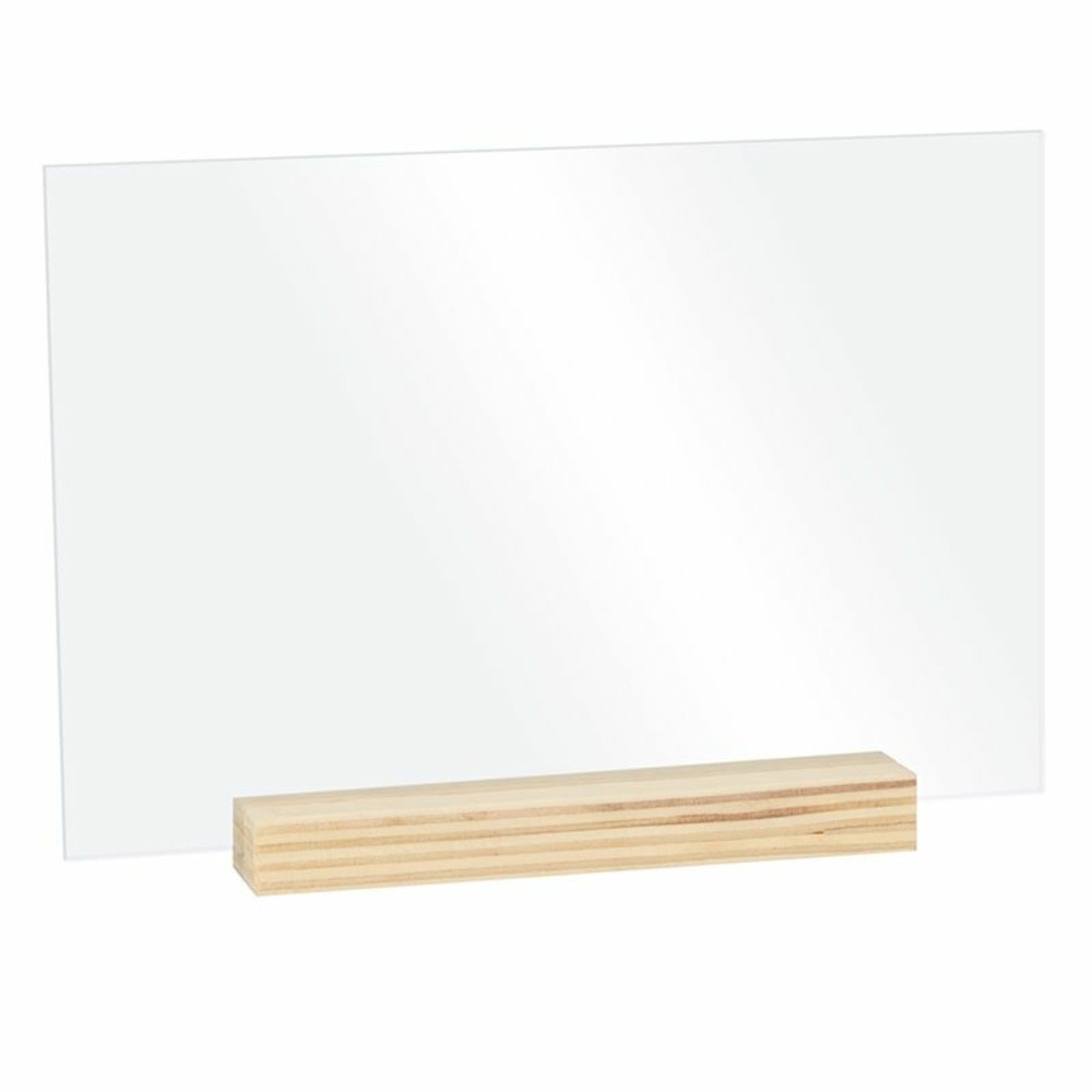 5 plaques transparentes en plexiglass 10 x 15 cm + socles