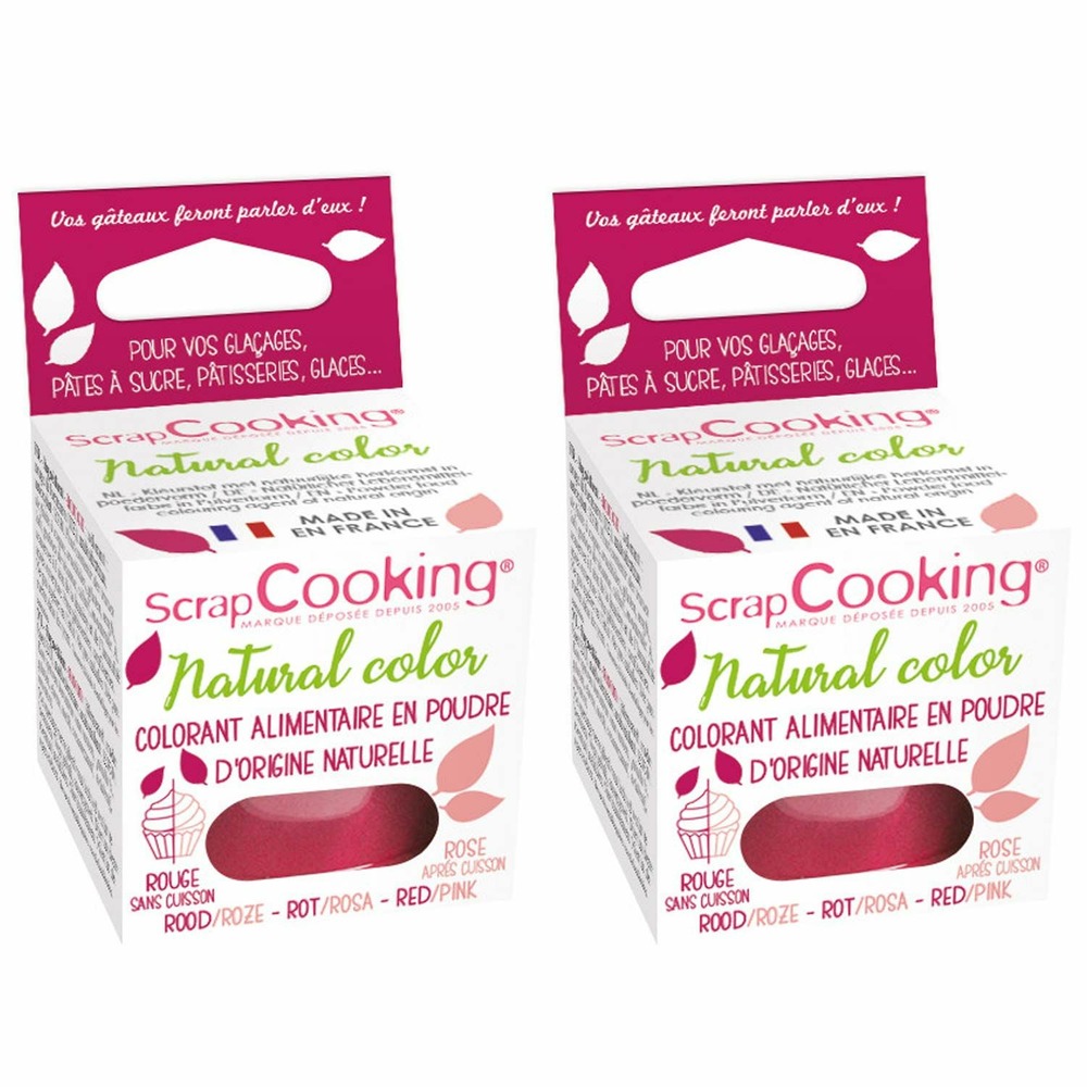 Colorant alimentaire naturel en poudre 20 g - rouge-rose