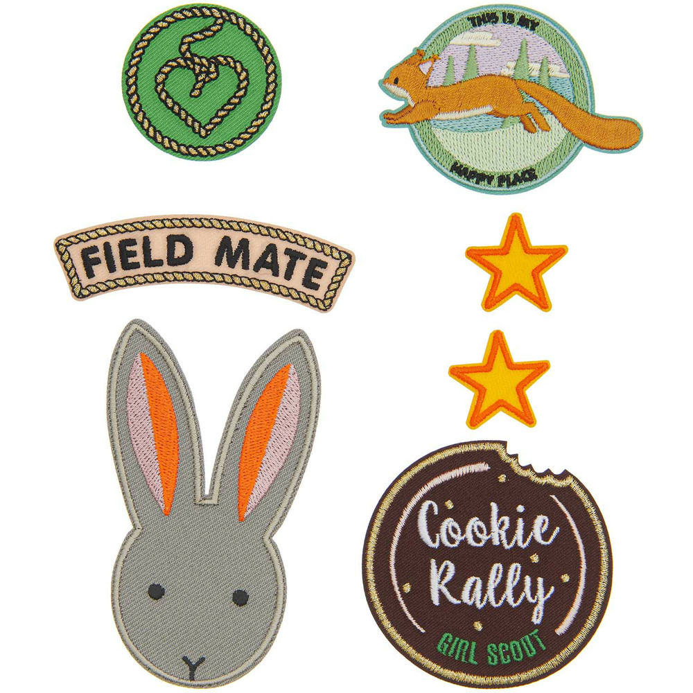 7 ecussons thermocollants scouts fille