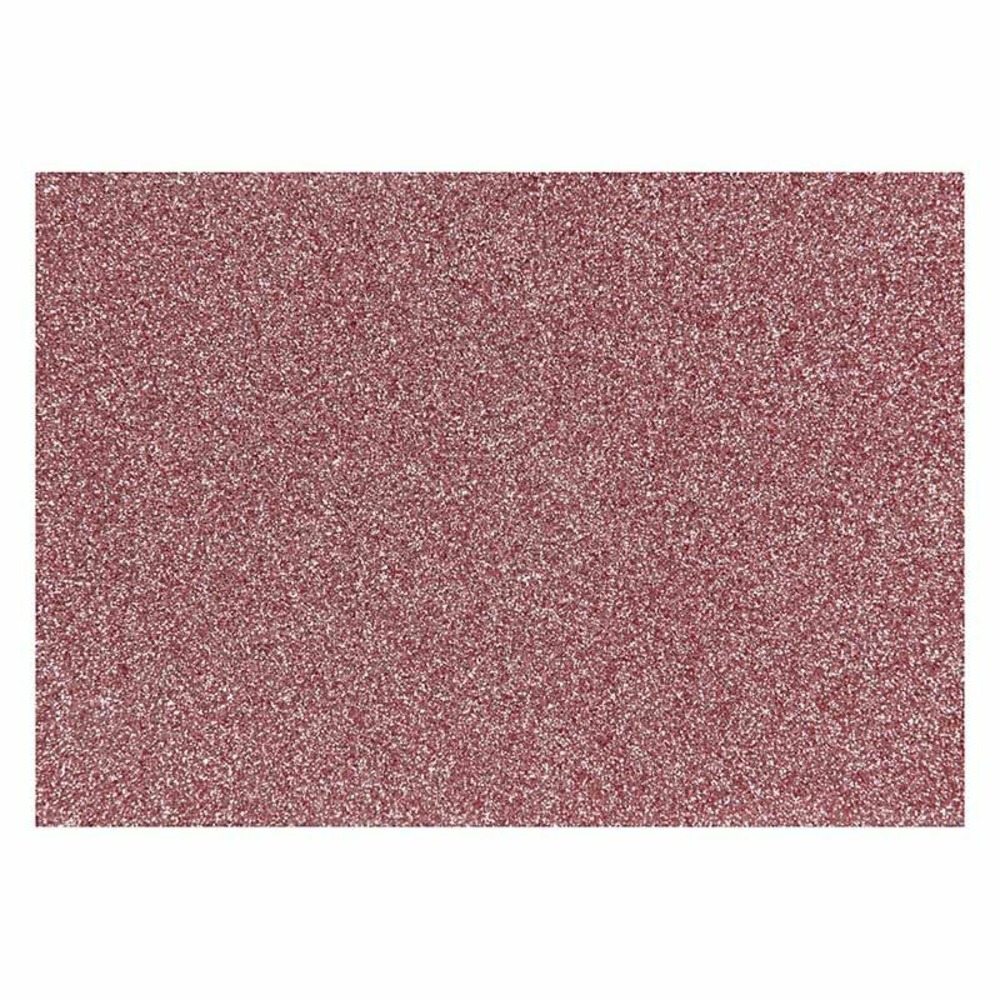 Papier thermocollant rose pailleté - 14,8 x 21 cm