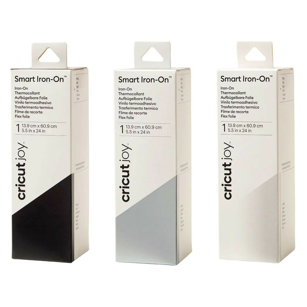 3 rouleaux thermocollants mats 61 x 14 cm - noir, blanc, argenté