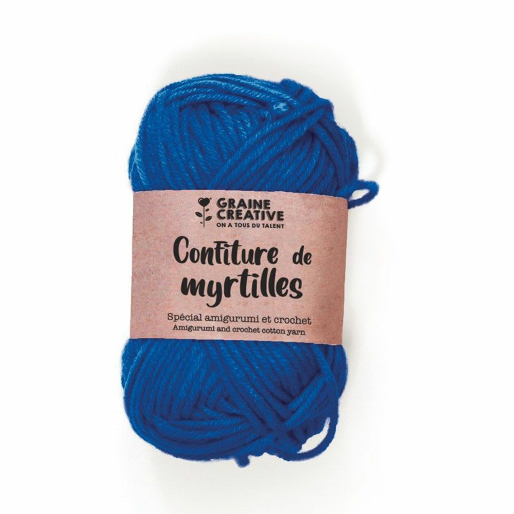 Fil de coton spécial crochet et amigurumi 55 m - bleu roi
